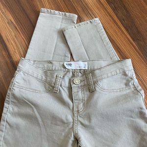 Khaki skinny jeggings